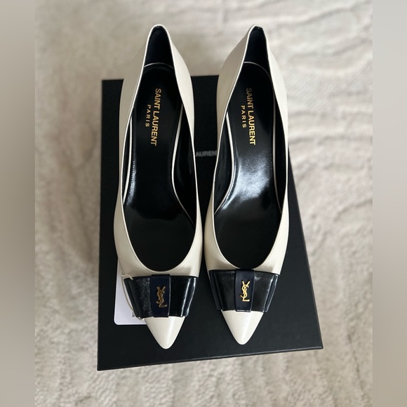 Leather Anais Bow Pumps 55 - Picture 8 of 14